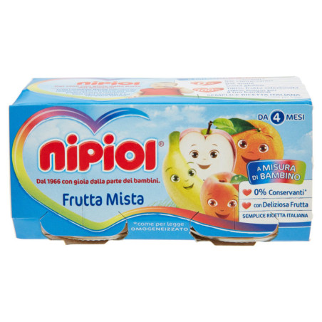 Nipiol Frutta Mista Omogeneizzato 2 x 80 g