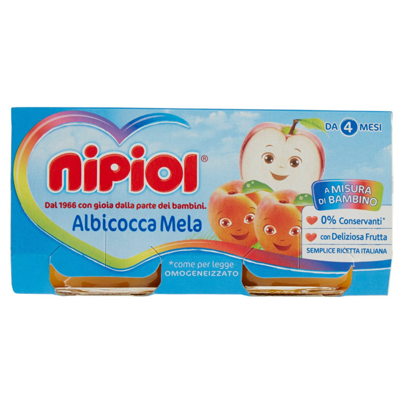 nipiol Albicocca Mela Omogeneizzato 2 x 80 g