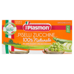 GUISANTES Y CALABACÍNES PLASMON HOMOGENIZADOS 2 X 80 G