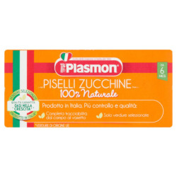 PLASMON OMOGENEIZZATO PISELLI ZUCCHINE 80 G X 2 PEZZI