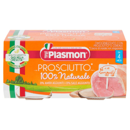 Plasmon Omogeneizzato Prosciutto* con cereale 2 x 80 g