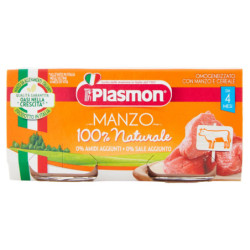 PLASMON HOMOGENISIERTES RINDFLEISCH MIT GETREIDE 2 X 80 G