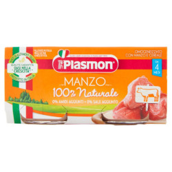 PLASMON HOMOGENISIERTES RINDFLEISCH MIT GETREIDE 2 X 80 G