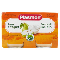 PLASMON OMOGENEIZZATO CON FERMENTI LATTICI PASTORIZZATI PERA E YOGURT 2 X 120 G