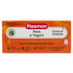 PLASMON OMOGENEIZZATO CON FERMENTI LATTICI PASTORIZZATI PERA E YOGURT 2 X 120 G