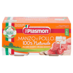 PLASMON OMOGENEIZZATO MANZO/POLLO 80 G X 2 PEZZI