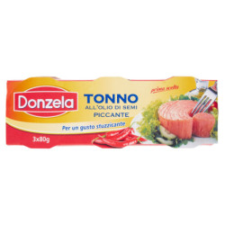 Donzela Tonno all'olio di semi piccante 3 x 80 g