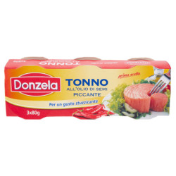 Donzela Tonno all'olio di semi piccante 3 x 80 g