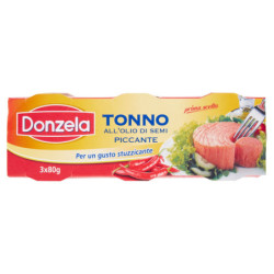 Donzela Tonno all'olio di semi piccante 3 x 80 g