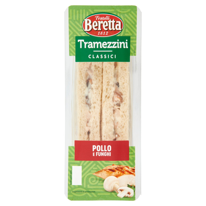 FRATELLI BERETTA TRAMEZZINI CLASSICI POLLO E FUNGHI 140 G