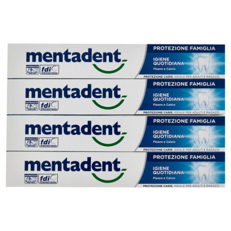 MENTADENT PROTEZIONE FAMIGLIA IGIENE QUOTIDIANA 4 X 75 ML