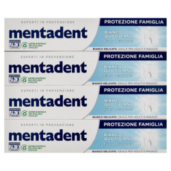 MENTADENT PROTEZIONE FAMIGLIA BIANCO QUOTIDIANO 4 X 75 ML