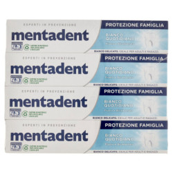 MENTADENT PROTEZIONE FAMIGLIA BIANCO QUOTIDIANO 4 X 75 ML