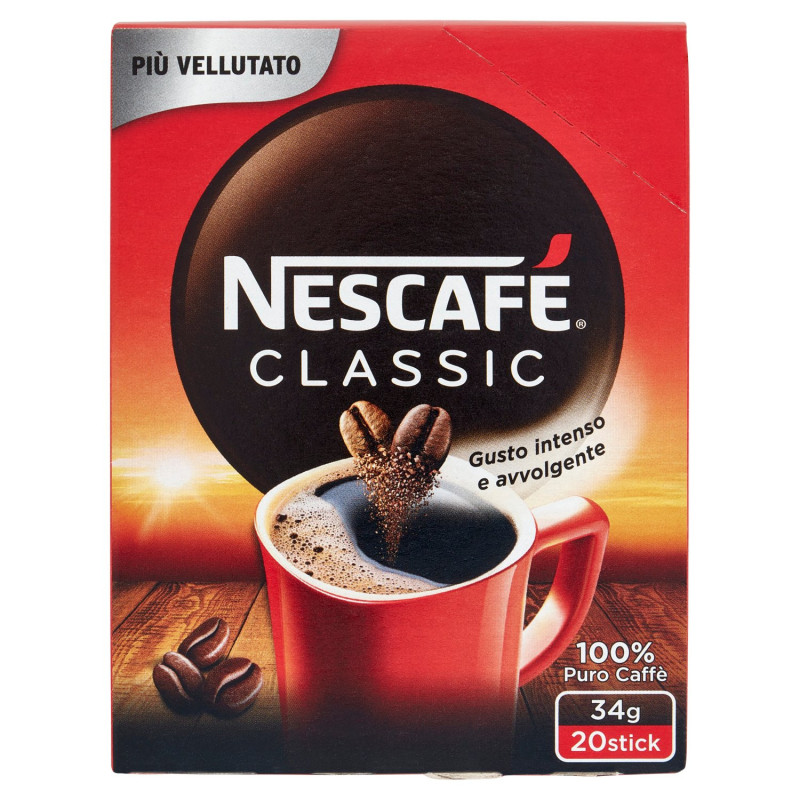 NESCAFÉ CLASSIC CAFFÈ SOLUBILE ASTUCCIO 20 BUSTINE 34G