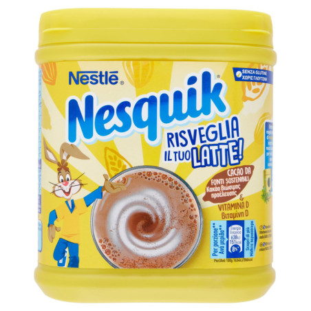 NESQUIK SOLUBLE PREPARATION FOR DRINK WITH SKIN-FREE COCOA, 500 G JAR