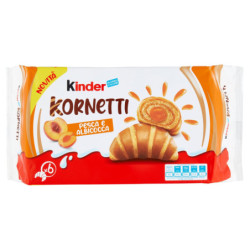 KINDER KORNETTI MELOCOTÓN Y ALBARICOQUE 6 X 42 G