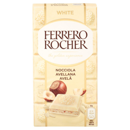 FERRERO ROCHER AVELLANA BLANCA 90 G