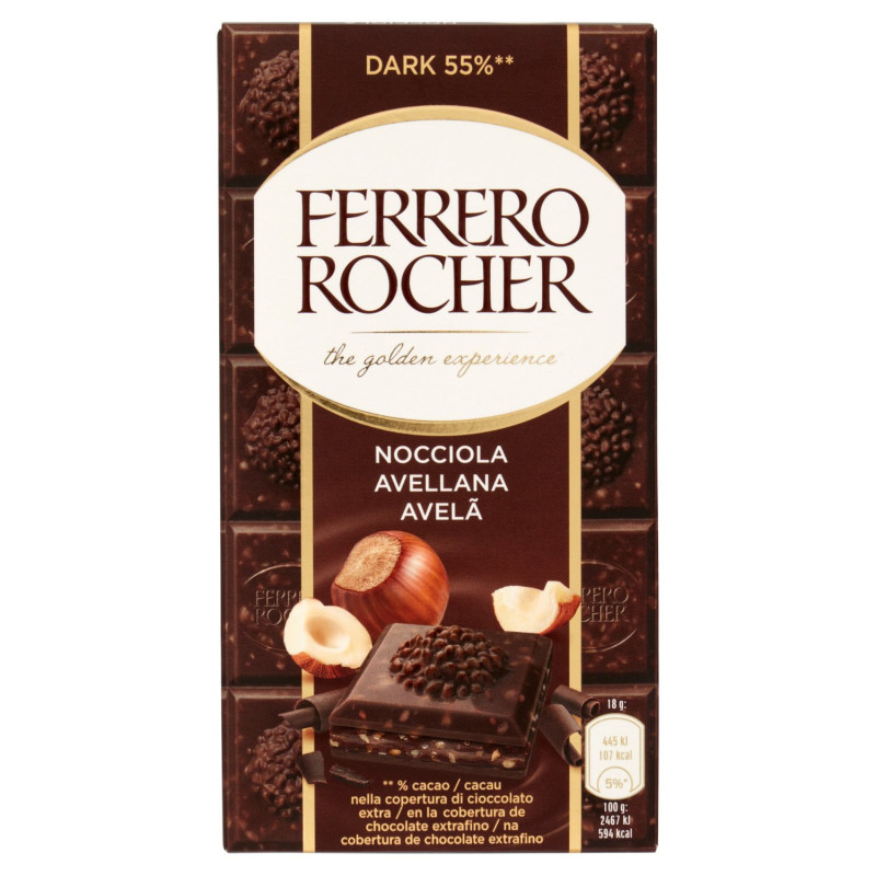 FERRERO ROCHER DARK 55%** NOCCIOLA 90 G