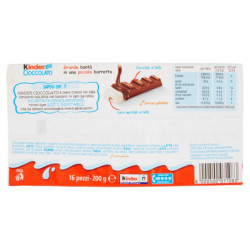 Kinder Cioccolato 16 x 12,5 g