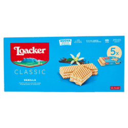 Loacker Wafer Classic Vanilla Wafers con Crema alla Vaniglia Bourbon del Madagascar 5 x 45 g