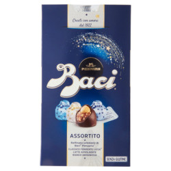 BACI PERUGINA ASSORTED CHOCOLATES FILLED WITH GIANDUIA AND WHOLE HAZELNUT BOX 200 G