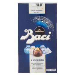 BACI PERUGINA ASSORTED CHOCOLATES FILLED WITH GIANDUIA AND WHOLE HAZELNUT BOX 200 G