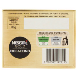 NESCAFÉ GOLD MOCACCINO PREPARACIÓN CAFÉ CACAO INSTANTÁNEO CAJA 11 SOBRES 88G