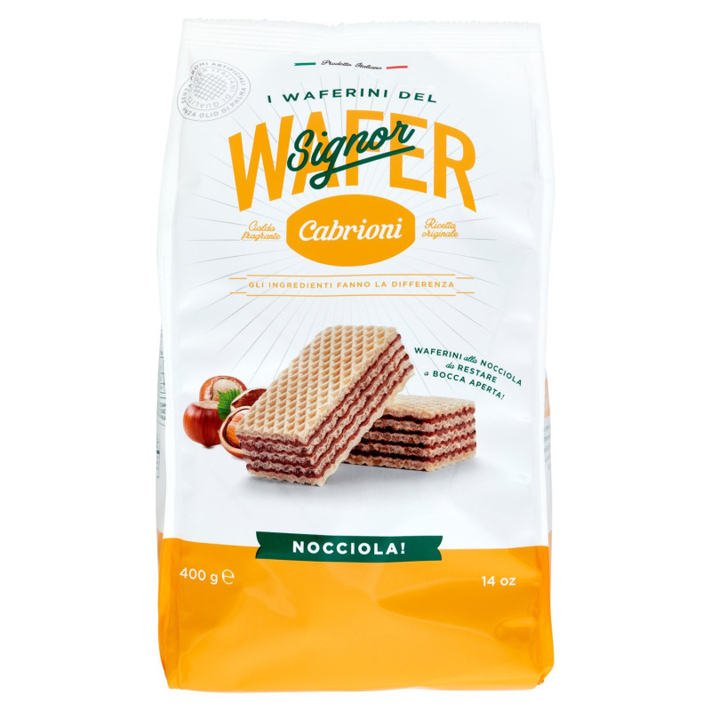 CABRIONI I WAFERINI DEL SIGNOR CABRIONI WAFER NOCCIOLA! 400 G