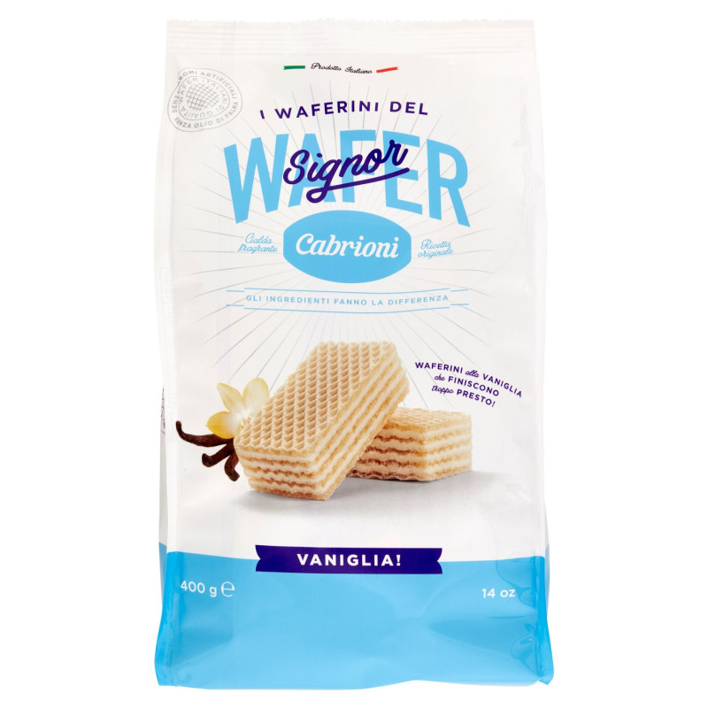 CABRIONI I WAFERINI DEL SIGNOR CABRIONI WAFER VANIGLIA! 400 G