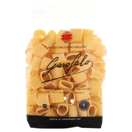 Garofalo Mezzo Pacchero Rigato 1-37 Pasta di Gragnano IGP 500 g