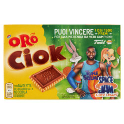 ORO CIOK BISCUITS WITH HAZELNUT CHOCOLATE BAR - 10 X 25 G