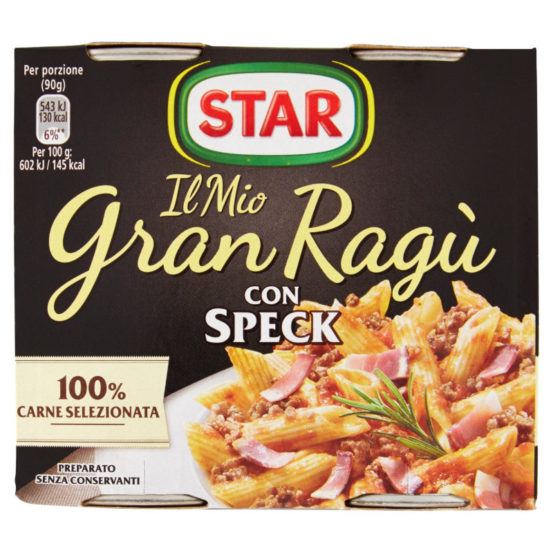 Star il mio Gran Ragù con Speck 2 x 180 g