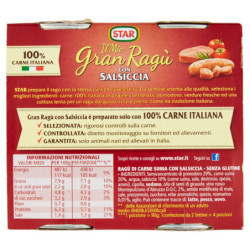 STAR MY GRAN RAGÙ WITH SAUSAGE 2 X 180 G