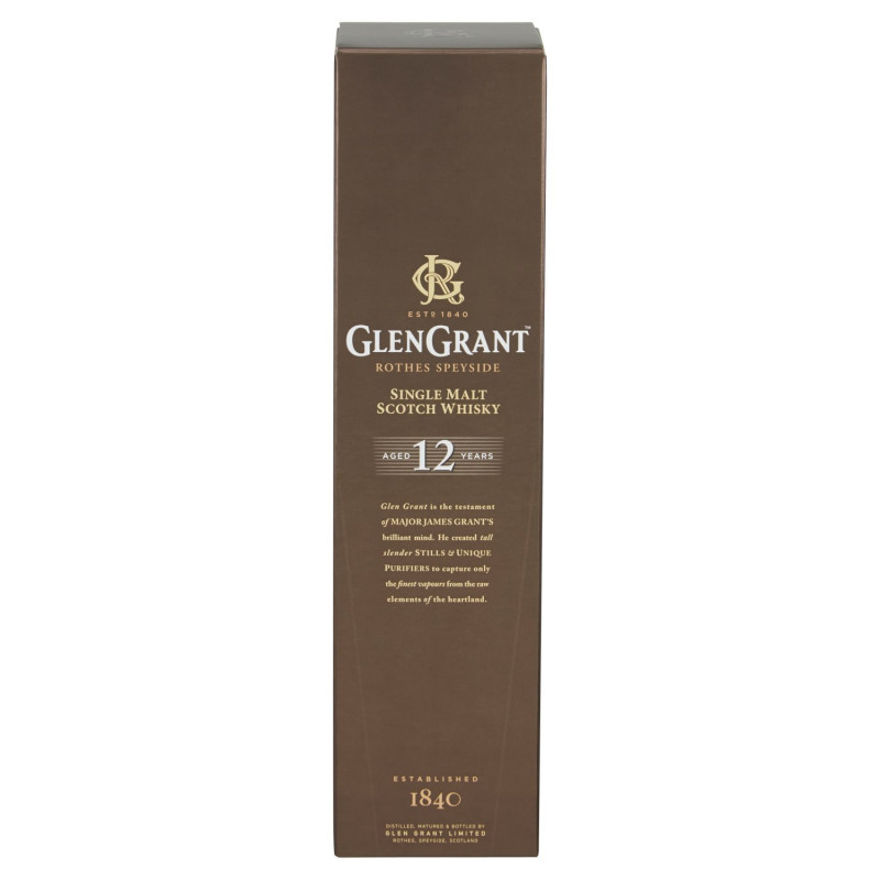 GLEN GRANT SINGLE MALT SCOTCH WHISKY AGED 12 YEARS 70 CL