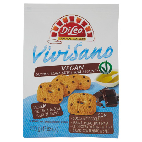 DI LEO VIVISANO RECIPE WITHOUT DAIRY AND EGGS WITH CHOCOLATE CHIPS 500 G