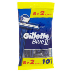 GILLETTE BLUE II RASOIO DA UOMO USA E GETTA - 8 RASOI + 2 GRATIS