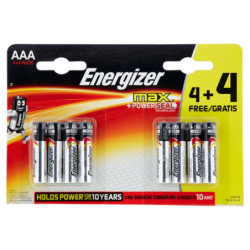 ENERGIZER MAX AAA MINI STILO 4 + 4 PZ