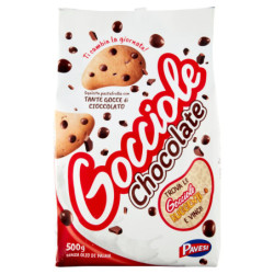 PAVESI GOCCIOLE CHOCOLATE BISCUITS WITH CHOCOLATE CHIPS 500G