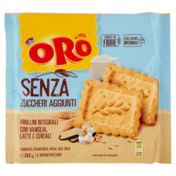 ORO SAIWA GALLETAS ENTERAS CON VAINILLA, LECHE Y CEREALES SIN AZÚCAR AÑADIDA - 300 G