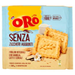 ORO SAIWA GALLETAS ENTERAS CON VAINILLA, LECHE Y CEREALES SIN AZÚCAR AÑADIDA - 300 G