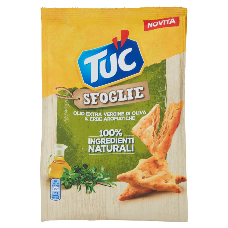 PASTELERÍA TUC, CRACKERS CON ACEITE DE OLIVA VIRGEN EXTRA Y HIERBAS AROMÁTICAS - 170 G