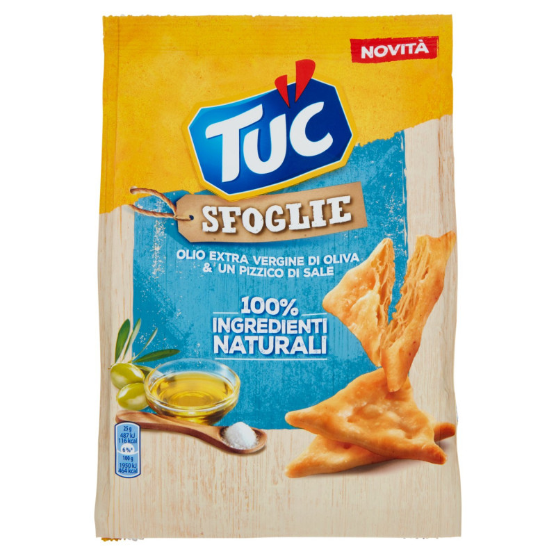 Tuc Sfoglie, crackers con Olio Extra Vergine di Oliva & Un Pizzico di Sale - 170 g