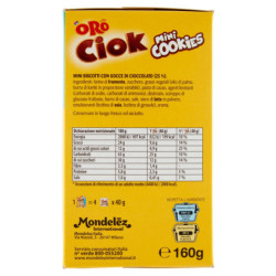 MINI GALLETAS ORO CIOK, MINI GALLETAS CON CHIPS DE CHOCOLATE - 160G