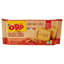 ORO SAIWA CRUSCORO - BISCOTTI INTEGRALI 100% GRANO ITALIANO CON ZUCCHERO DI CANNA E MIELE - 400G