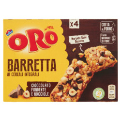 ORO SAIWA VITASNELLA BARRETTE AI CEREALI INTEGRALI CON CIOCCOLATO FONDENTE E NOCCIOLE - 4 X 40 G