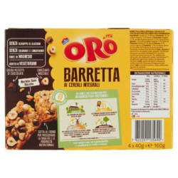 ORO SAIWA VITASNELLA BARRETTE AI CEREALI INTEGRALI CON CIOCCOLATO FONDENTE E NOCCIOLE - 4 X 40 G