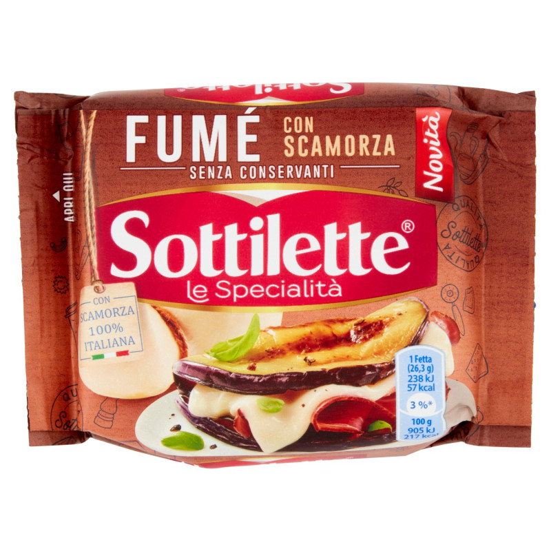 Sottilette Fumé con Scamorza -  formaggio fuso a fette con Scamorza - 158 g