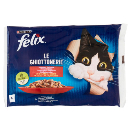 FELIX LE GIGOTTONERIE DELICIOSAS SELECCIONES EN JALEA (CARNE Y POLLO) 4 X 85 G