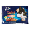 FELIX DOUBLY DELICIOUS SELEZIONI DELIZIOSE IN GELATINA (MANZO/POLLAME & TACCHINO/FEGATO) 4 X 85 G