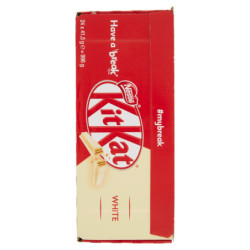 NESTLÉ KITKAT OBLEA CRUJIENTE BLANCA ENVUELTA EN CHOCOLATE BLANCO 24 SNACKS DE 41,5G